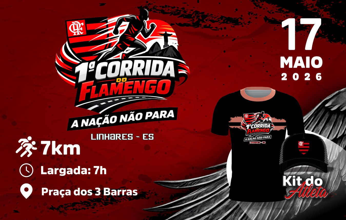 1° CORRIDA DO FLAMENGO, A NAÇÃO NÃO PARA.